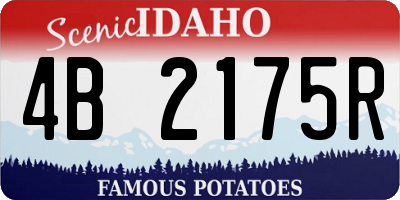 ID license plate 4B2175R