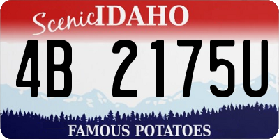 ID license plate 4B2175U