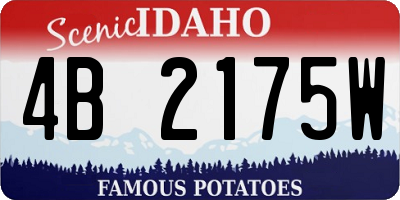 ID license plate 4B2175W