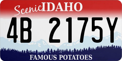 ID license plate 4B2175Y