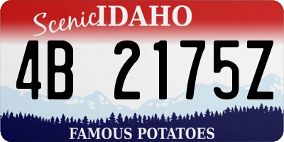 ID license plate 4B2175Z