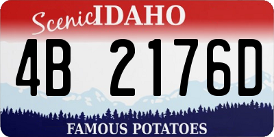 ID license plate 4B2176D