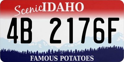 ID license plate 4B2176F