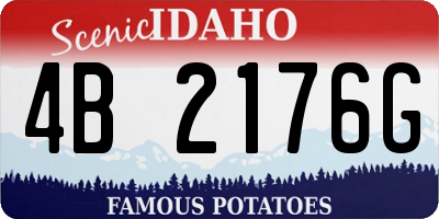 ID license plate 4B2176G