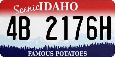 ID license plate 4B2176H