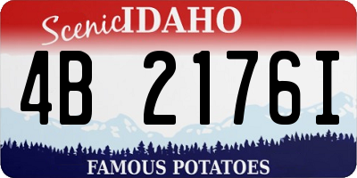 ID license plate 4B2176I