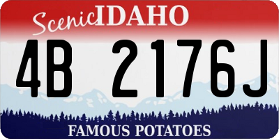 ID license plate 4B2176J
