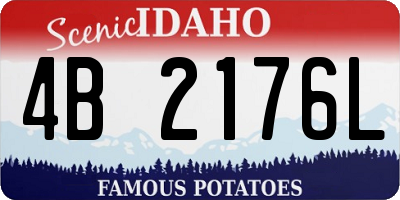 ID license plate 4B2176L