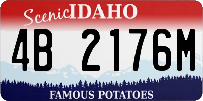 ID license plate 4B2176M
