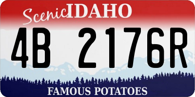 ID license plate 4B2176R