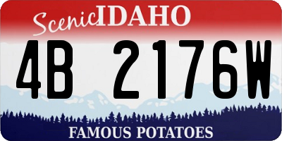 ID license plate 4B2176W