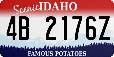 ID license plate 4B2176Z