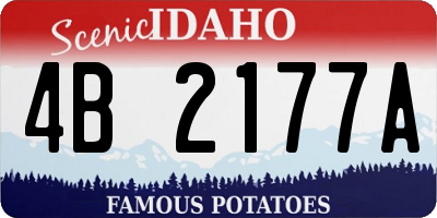 ID license plate 4B2177A
