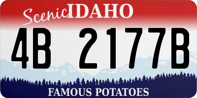 ID license plate 4B2177B