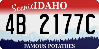 ID license plate 4B2177C