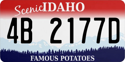 ID license plate 4B2177D