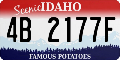 ID license plate 4B2177F