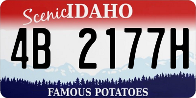 ID license plate 4B2177H