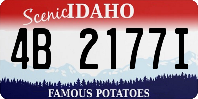 ID license plate 4B2177I