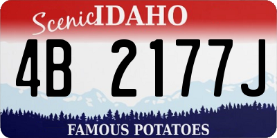 ID license plate 4B2177J