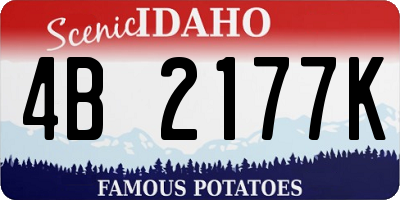 ID license plate 4B2177K