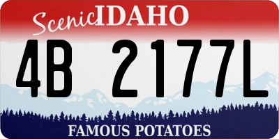 ID license plate 4B2177L