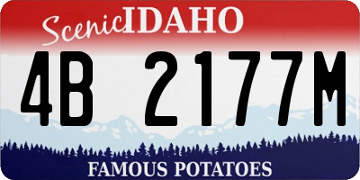 ID license plate 4B2177M