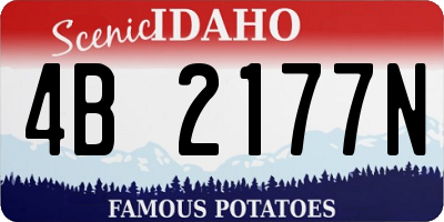 ID license plate 4B2177N