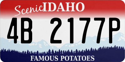 ID license plate 4B2177P
