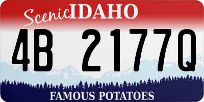 ID license plate 4B2177Q