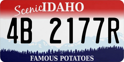 ID license plate 4B2177R