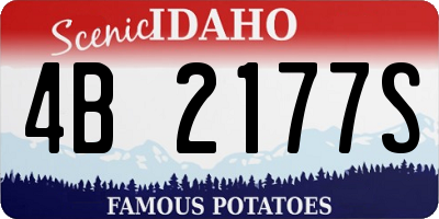 ID license plate 4B2177S