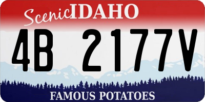 ID license plate 4B2177V
