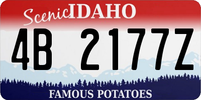 ID license plate 4B2177Z