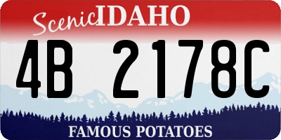 ID license plate 4B2178C
