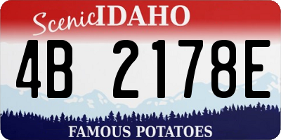 ID license plate 4B2178E