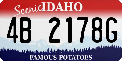 ID license plate 4B2178G