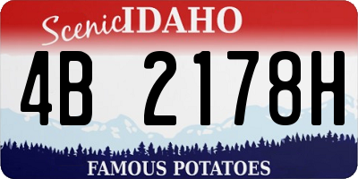 ID license plate 4B2178H