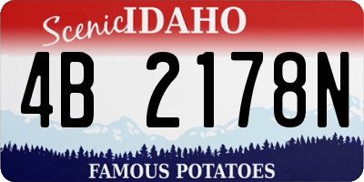 ID license plate 4B2178N