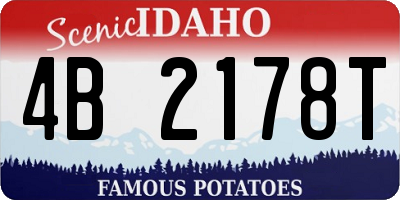 ID license plate 4B2178T