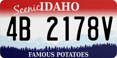 ID license plate 4B2178V