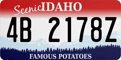 ID license plate 4B2178Z