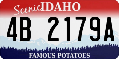 ID license plate 4B2179A