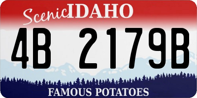 ID license plate 4B2179B