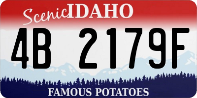 ID license plate 4B2179F