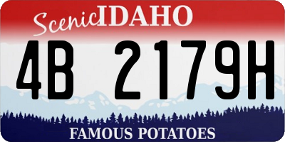 ID license plate 4B2179H