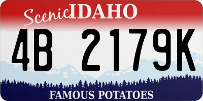 ID license plate 4B2179K