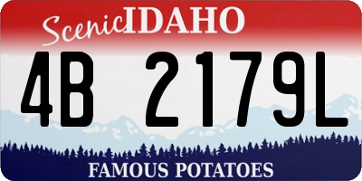 ID license plate 4B2179L