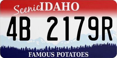 ID license plate 4B2179R