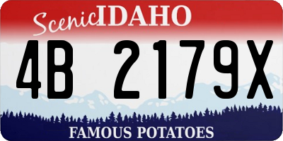 ID license plate 4B2179X